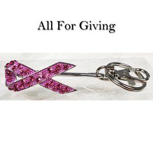 Breast Cancer Pink Ribbon Key Finder Key Chain NWT